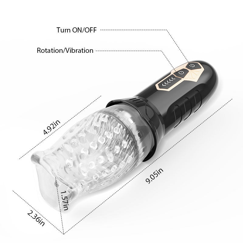 The Male Rose Gawk 3000 Rotating & Vibration Male Masturbator Stroker