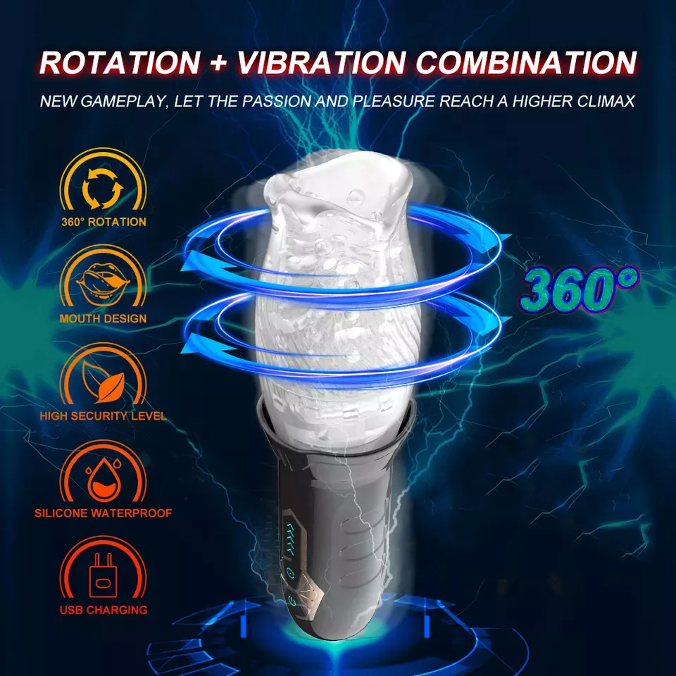 The Male Rose Gawk 3000 Rotating & Vibration Male Masturbator Stroker